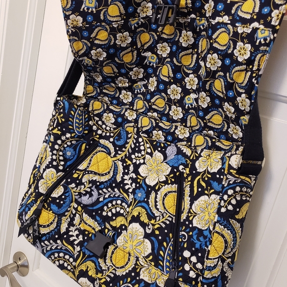 Vera Bradley Large Messenger Bag Retired Pattern "Ellie Blue" Work/School/Travel - Picture 9 of 11